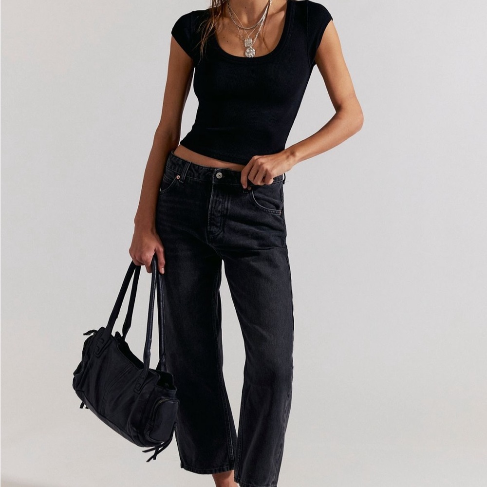 Free People We The Free Deep Trance Dropped Boyfriend Jeans size 26 LONG